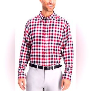 💗5 for $25💗 NWT Men’s Gingham Button Long Sleeve Collar Shirt 3X